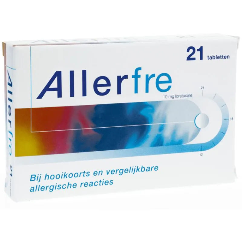 Allerfre Antihooikoorts Tabletten 10 mg Loratadine 21 stuks