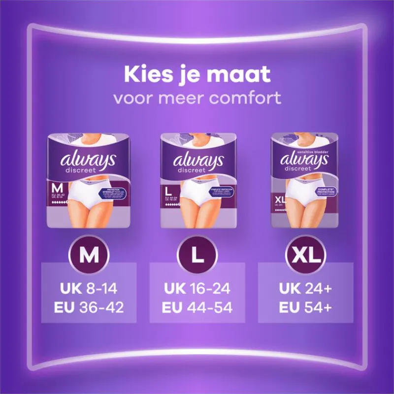 Always Discreet Broekjes maat L