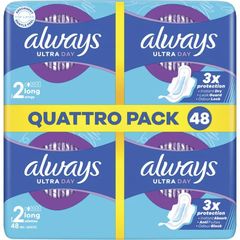 Always Maandverband Ultra Long Wings Quatro Pack