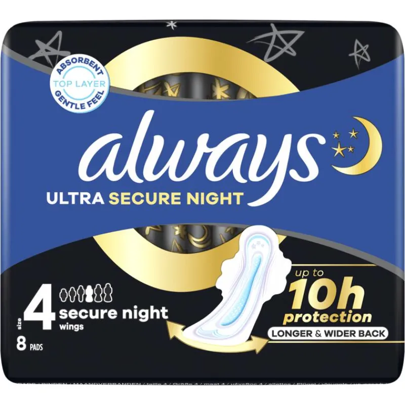 Always Maandverband Ultra Secure Night Wings
