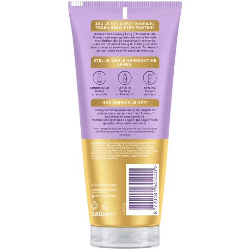 Andrélon Levendig Lang 1 min Masker 180 ML
