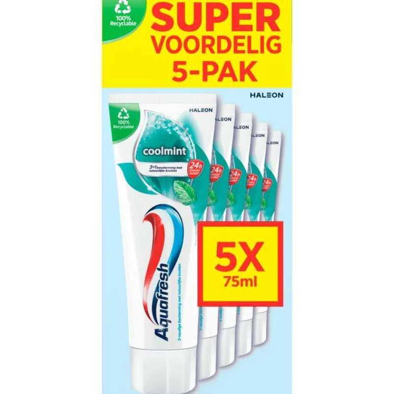 Aquafresh Coolmint Tandpasta 5-pack