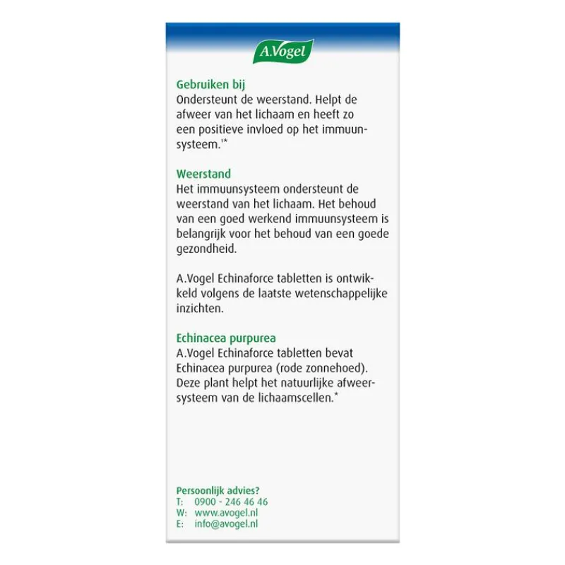 A.Vogel Echinaforce Weerstand1* Tabletten 200 stuks