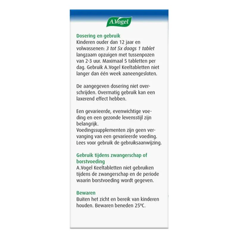 A.Vogel Keeltabletten Verzacht De Keel1,2* Zuigtabletten 20 stuks