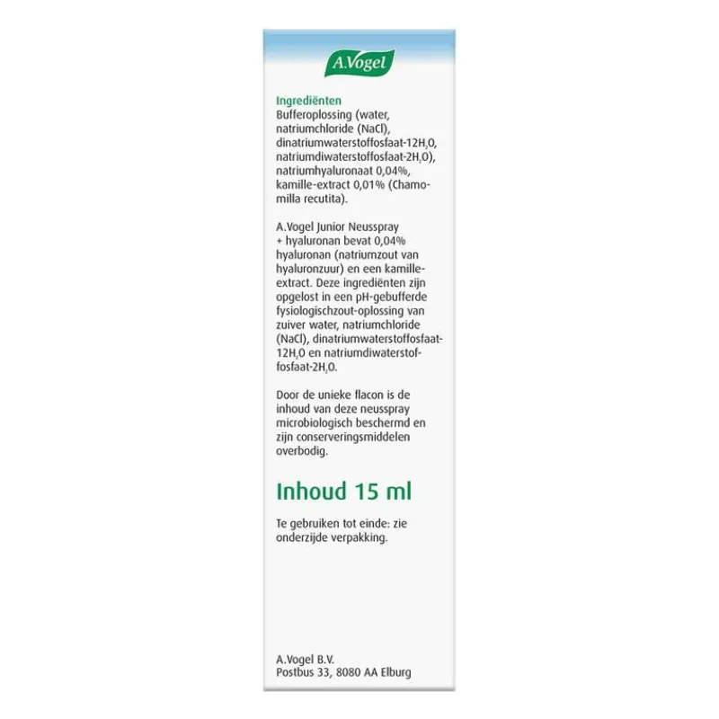 A.Vogel Neusspray Junior bij Verstopte Kinderneusjes Spray 15 ML