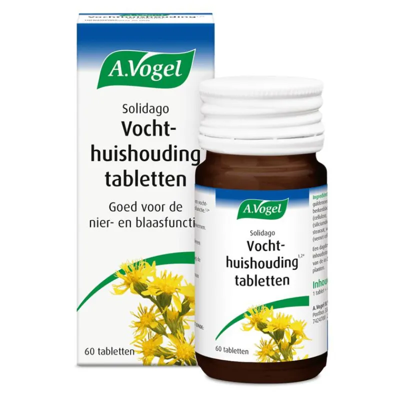 A.Vogel Solidago voor een Goede Vochthuishouding1,2* Tabletten 60 stuks