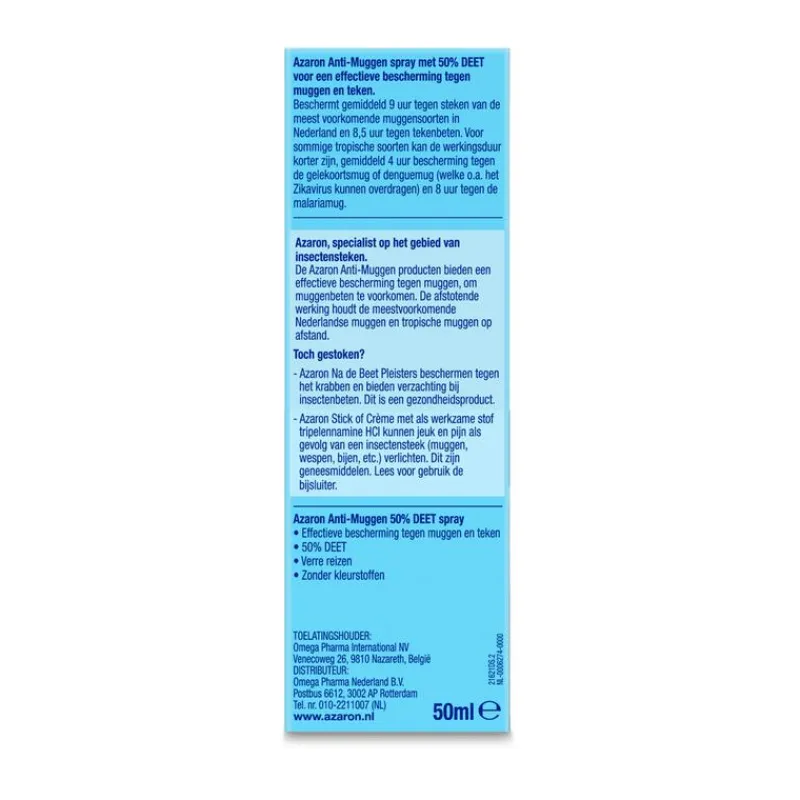 Azaron Anti-Muggen 50% DEET Spray 50 ML