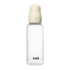 Bibs Babyfles 270 ML Ivory met Latex speen en opvouwbaar trechtertje