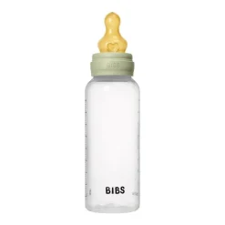 Bibs Babyfles 270 ML Sage met Latex speen en opvouwbaar trechtertje