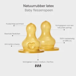 Bibs Babyfles 270 ML Sage met Latex speen en opvouwbaar trechtertje