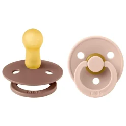 Bibs Fopspeen Two Pack Natuurlijk Rubber Woodchuck/Blush Maat 2