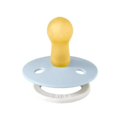Bibs Glow in the dark Fopspeen Two Pack Natuurlijk Rubber Iron/Baby Blue Maat 2