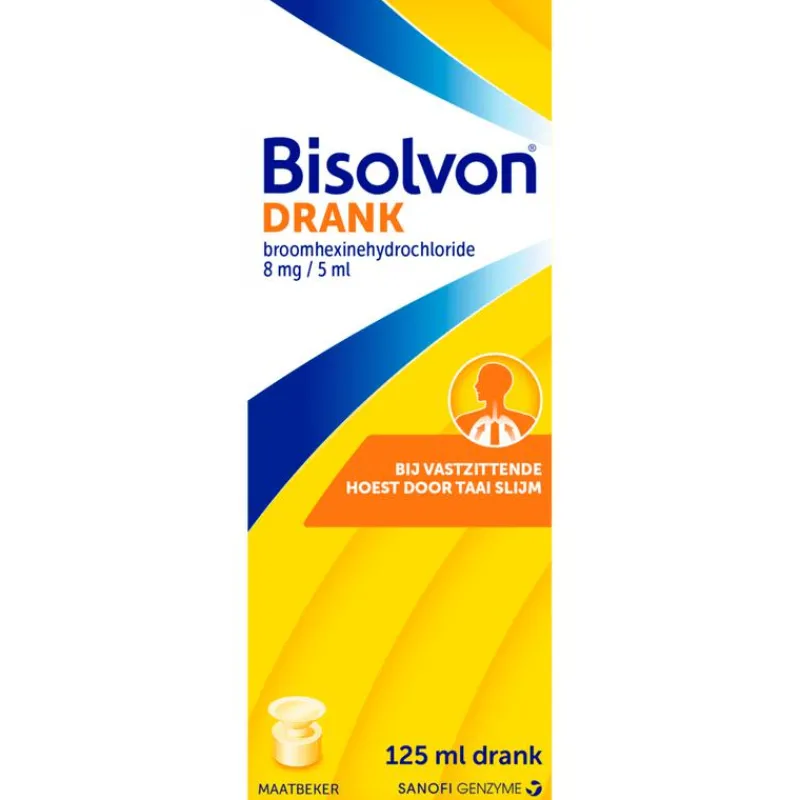 Bisolvon Hoestdrank Bij Vastzittende Hoest Voor Volwassen 8 mg/5 ml 125 ML