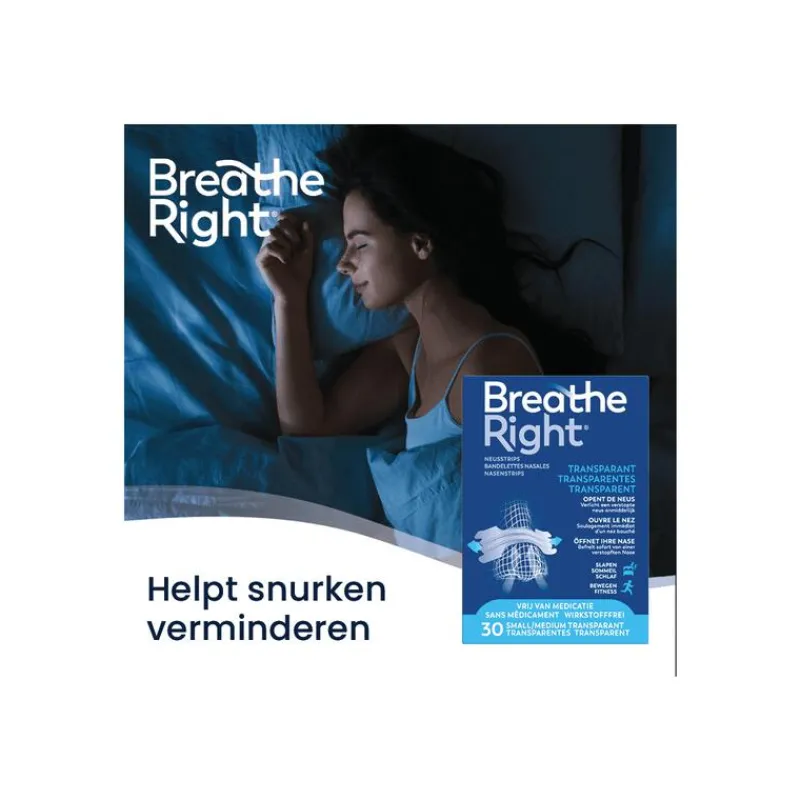 Breathe Right Neusstrips Small/Medium 30 stuks