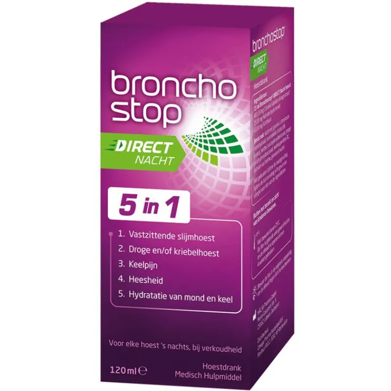 Bronchostop Direct Nacht 5-in-1 Hoestdrank 120 ML
