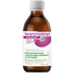 Bronchostop Hoestdrank bij Vastzittende Hoest en Keelpijn 200 ML