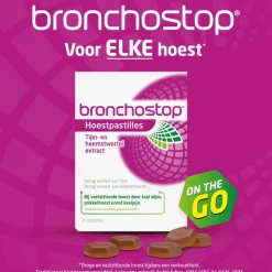 Bronchostop Hoestpastilles bij Vastzittende Hoest of Keelpijn 20 Stuks