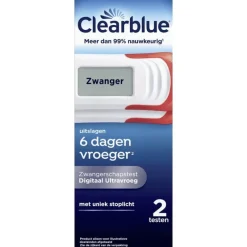 Clearblue Zwangerschapstest Digitaal Ultravroeg 2 Stuks