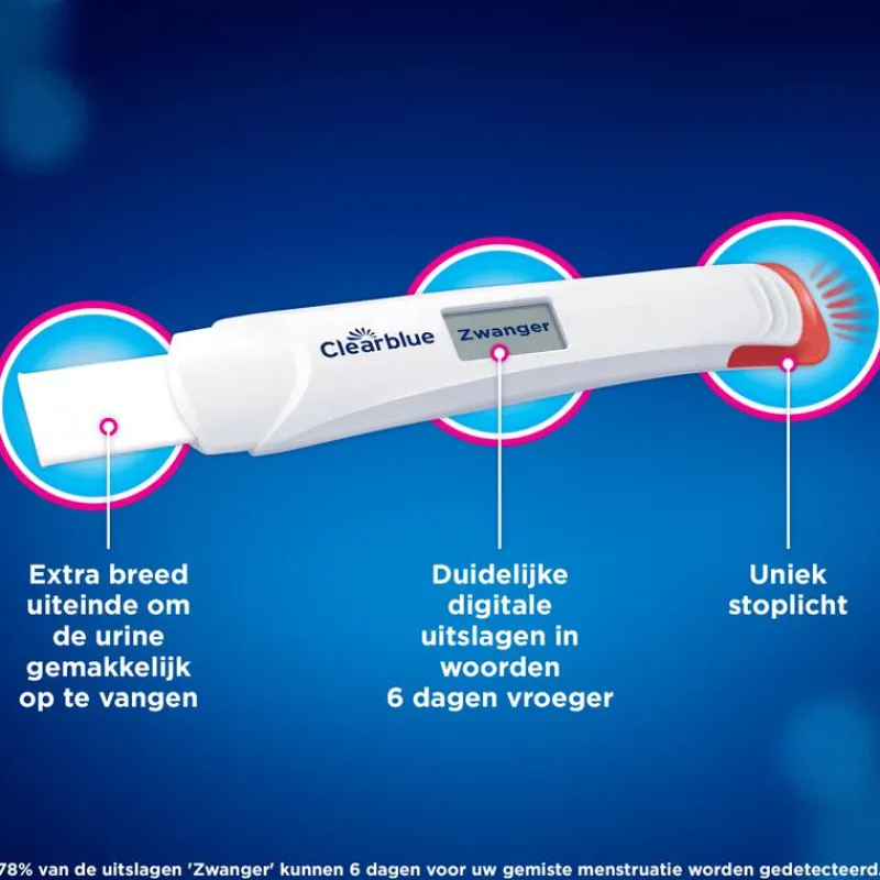 Clearblue Zwangerschapstest Digitaal Ultravroeg 2 Stuks