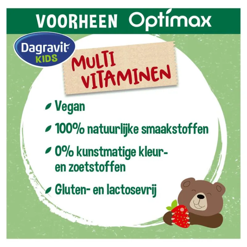 Dagravit Natural Kids Multi Aardbei 60 Dragees