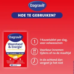 Dagravit Totaal 30 Weerstand & Energie 50 kauwtabletten