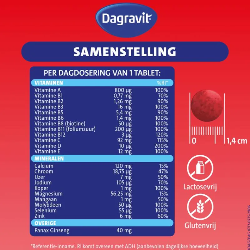 Dagravit Vitaal 50+ 100 tabletten