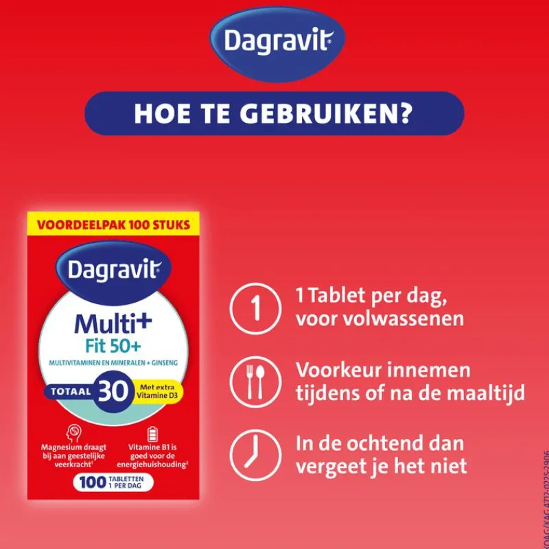 Dagravit Vitaal 50+ 100 tabletten