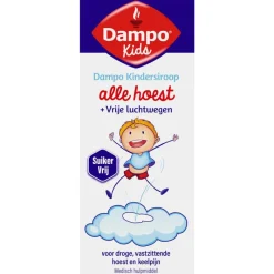 Dampo Kids Kindersiroop Alle Hoest + Vrije Luchtwegen Suikervrij 120 ML