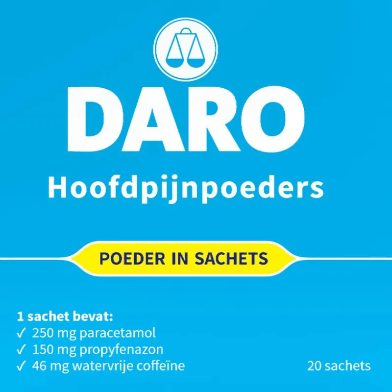 Daro Hoofdpijnpoeders 20 Sachets