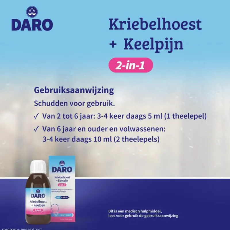 Daro 2in1 kriebelhoest+keelpijn