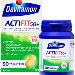 Davitamon Actifit 50+ Multivitamine met Ginseng 90 Tabletten