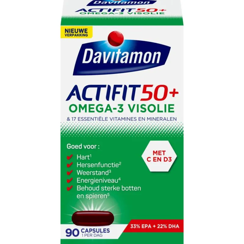 Davitamon Actifit 50+ Omega-3 Visolie Capsules