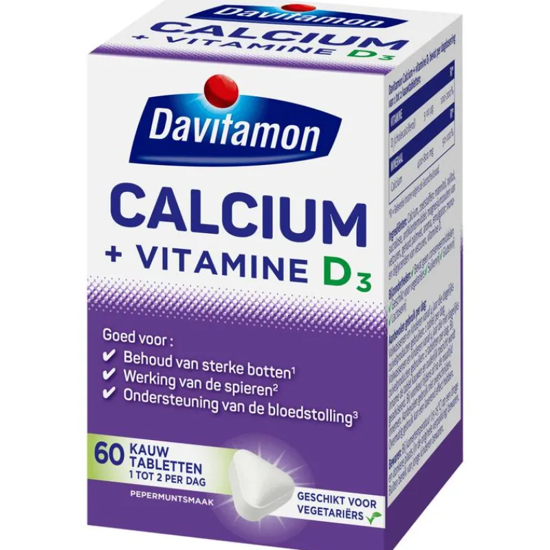 Davitamon Calcium met Vitamine D Kauwtabletten Mint