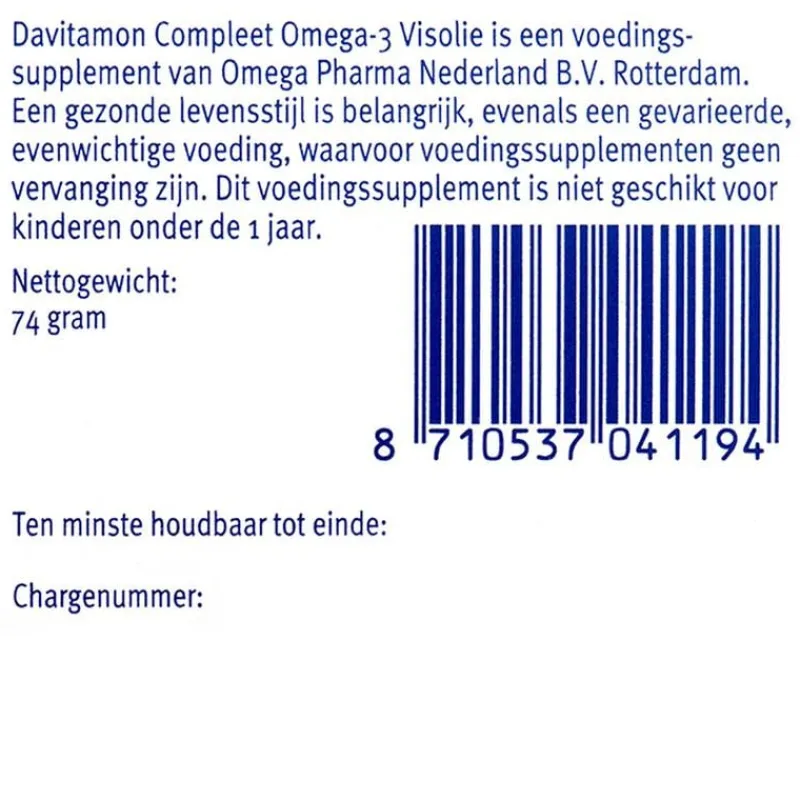 Davitamon Compleet Omega-3 Visolie Capsules
