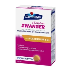 Davitamon Compleet Zwanger met Extra Foliumzuur en Vitamine D3 60 Tabletten