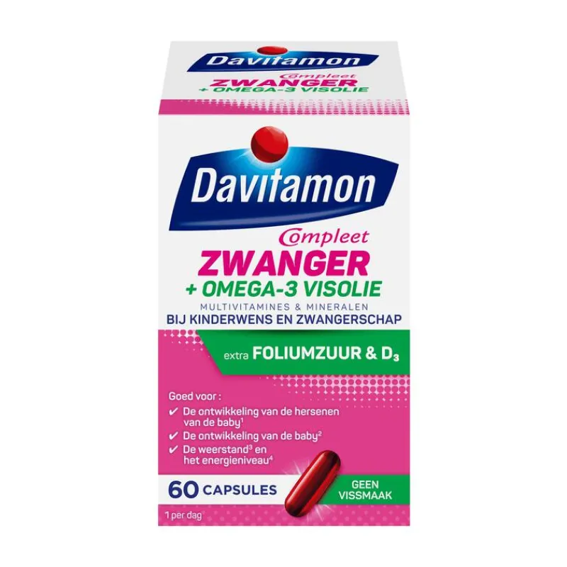 Davitamon Compleet Zwanger + Omega-3 Visolie 60 Stuks