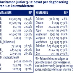Davitamon Junior 3-12 Kauwtabletten Bananensmaak
