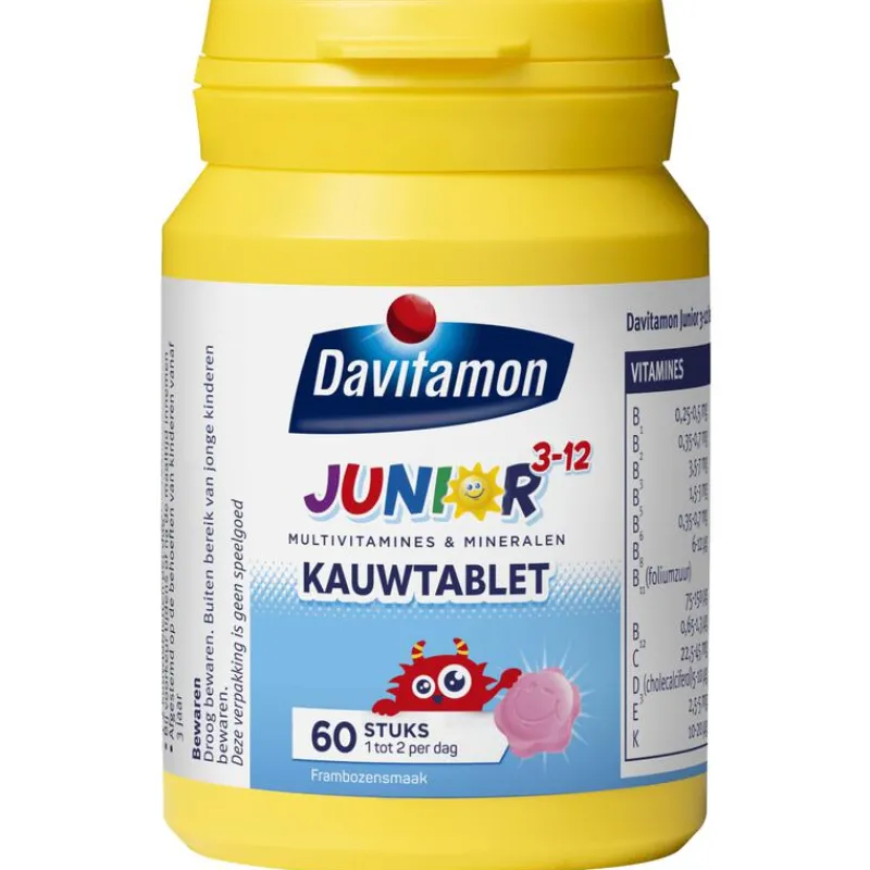 Davitamon Junior 3+ Kauwvitamines Framboos