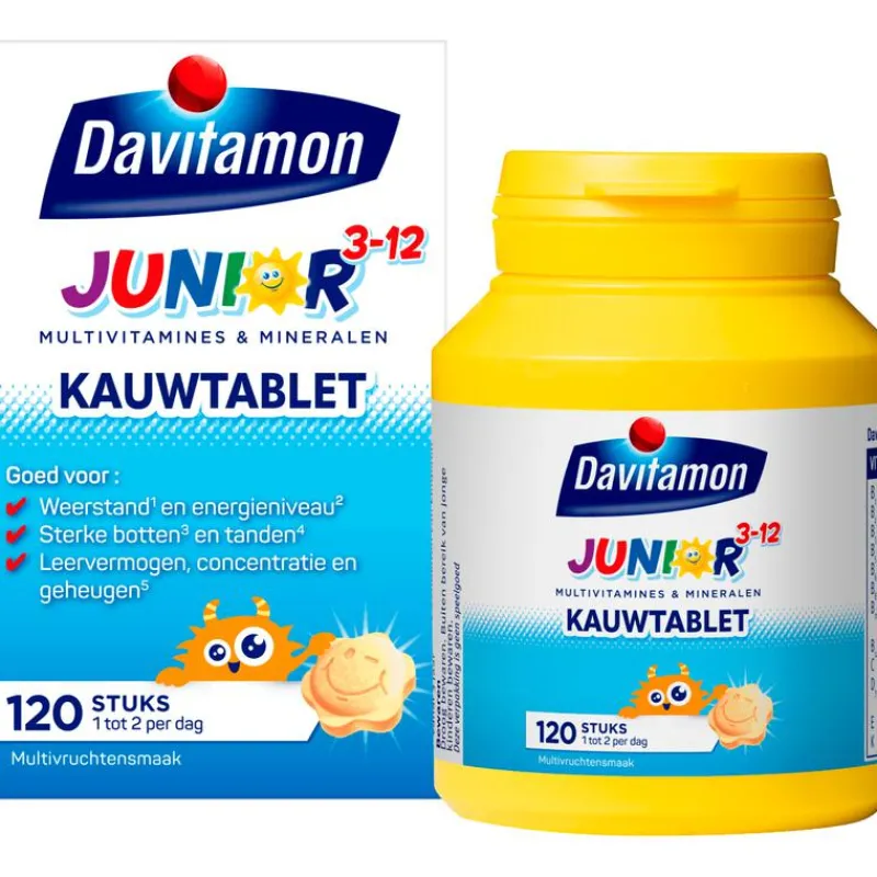 Davitamon Junior 3+ Kauwvitamines Multifruit
