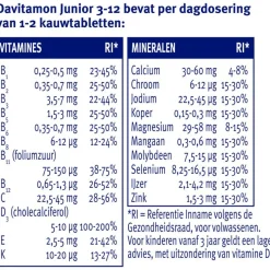Davitamon Junior 3+ Kauwvitamines Multifruit