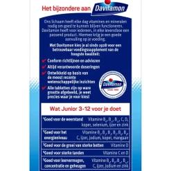 Davitamon Junior 3+ Multivitamine Kinderen Frambozensmaak 120 Kauwvitamines