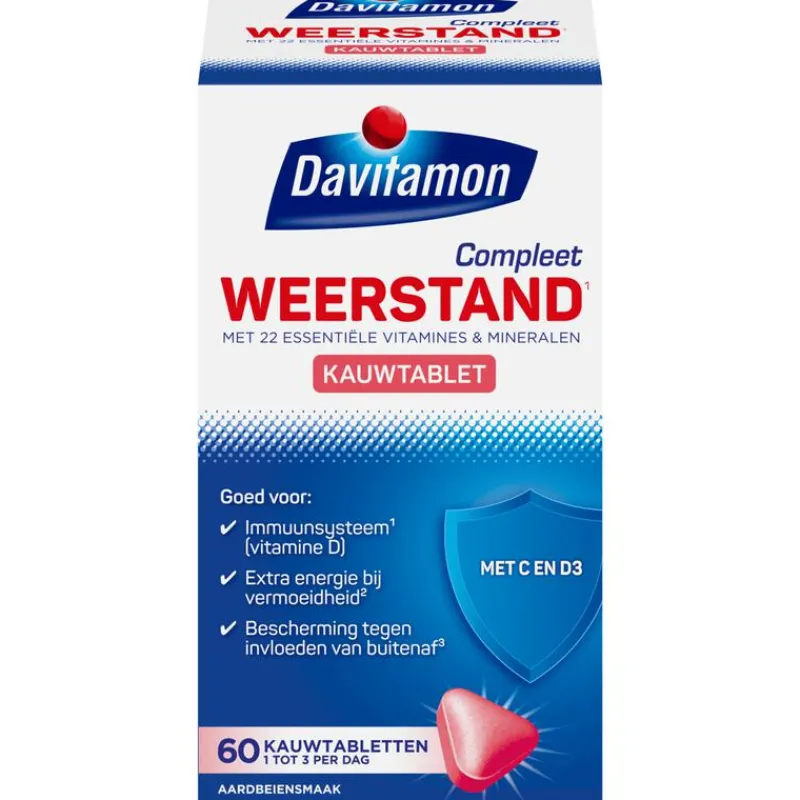 Davitamon Kauw Aardbei 60 NL