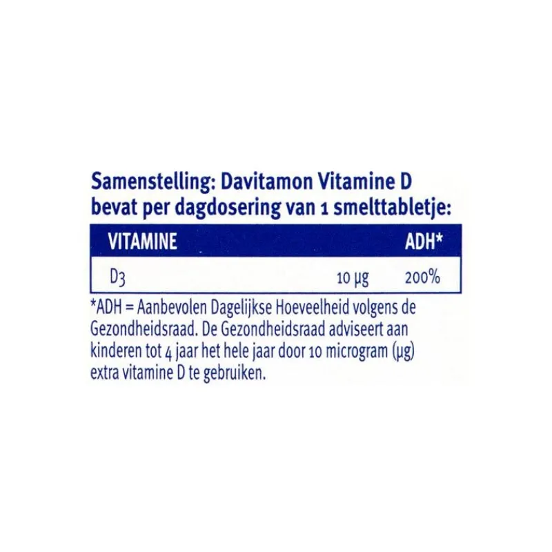 Davitamon Kind Vitamine D Smelttabletten Citroen