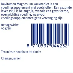Davitamon Magnesium Pepermunt 60 stuks