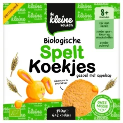 De Kleine Keuken Bio Speltkoekjes Appel 150 GR