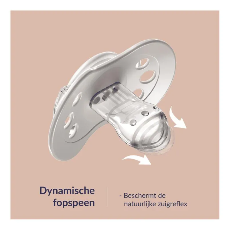 Difrax Dynamic Fopspeen 0-6M Night&Day Girl