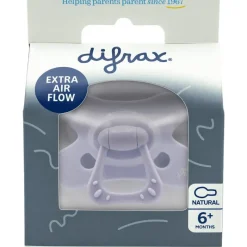 Difrax Fopspeen Natural 6 Maanden Paars BPA-vrij
