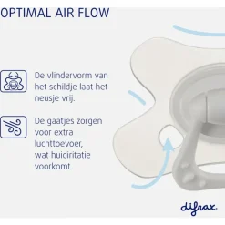 Difrax Fopspeen Natural 12 Maanden Lichtroze BPA-vrij