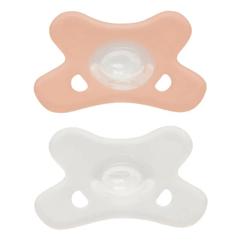 Difrax Fopspeen Natural Siliconen Blossom/Wit 0-6 Maanden