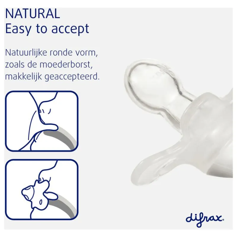 Difrax Fopspeen Naturel Lilac Amethyst 0-6 Maanden